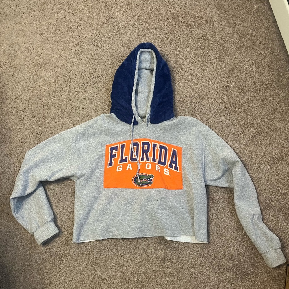 Cropped fuzzy hood Florida Gators sweatshirt